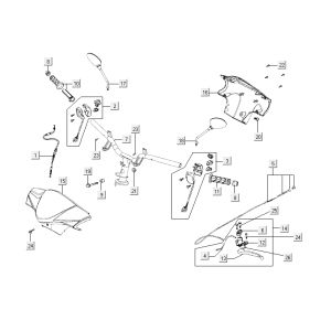 Volante - Componenti dello sterzo Kymco Agility Fat 12' 4 tempi gialli