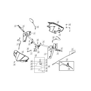 Volante - Componenti dello sterzo Kymco Carry 4 tempi neri