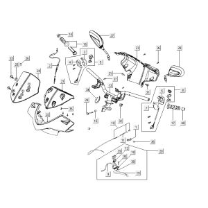 Volante - Componenti dello sterzo Kymco City 16' 4 tempi neri