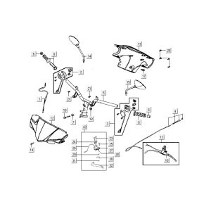 Volante - Componenti sterzo Kymco Delivery 4 tempi neri