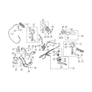 Volante - Componenti sterzo Kymco Grand Dink 2 tempi antracite