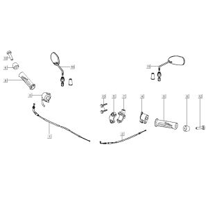 Volante - Componenti sterzo Kymco K-Pipe 4-stroke Gloss Black