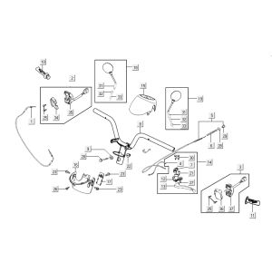 Volante - Componenti sterzo Kymco Sento 50 4-stroke Red