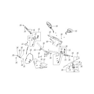 Volante - Componenti sterzo Kymco Super8 50 4 tempi 2009 → rosso