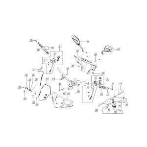 Volante - Componenti sterzo Kymco Super8 50 4 tempi 2007-2009 arancione