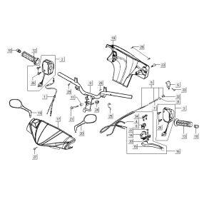 Volante - Componenti dello sterzo - Kymco Vitality 50 2-stroke AC pearl silver