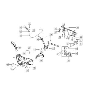 Volante - Componenti sterzo Kymco VP50 4 tempi AcTecho argento