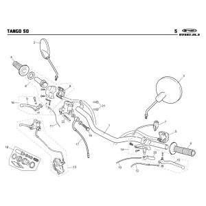 Volante - Componenti dello sterzo Rieju Tango orange 2009 a 2 tempi