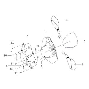 Copri manubrio - Specchietti Generic Cracker 50 2 tempi blu 2010