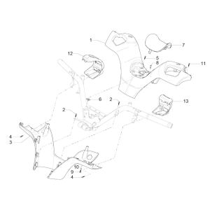 Coprivolanti Piaggio MP3 300 HPE/300 HPE Sport ABS Euro 5 2020-2022