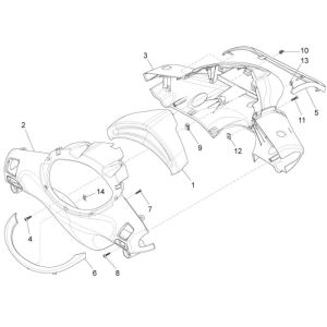 Coprivolanti Piaggio New Fly 4 tempi 2V rossi 854a