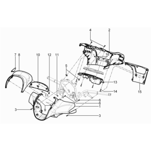 Coprivolanti Piaggio Beverly 125 RST 4V Euro 3 2010-2015