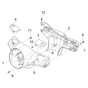 Copriverzo per Vespa GTS 250 ie 2005-2009 (con ABS) neri 94