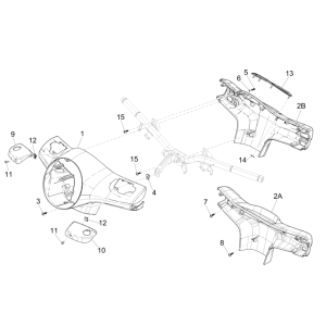 Copriverzi per Vespa GTS 300 ie 2008-2016 (con e senza ABS) neri 94