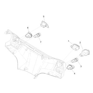 Interruttori a manubrio Piaggio Liberty 125 IGET 3V IE ABS Euro 4 2015-2019