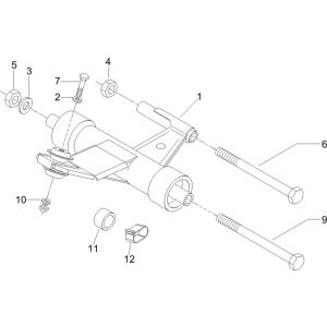 Sospensione del motore AC Vespa LX 50 a 2 tempi