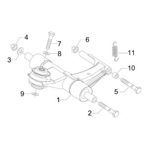 Sospensione motore Vespa S 50 4 tempi 4V AC