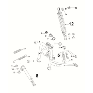 Suspension stand Peugeot Django 125 EFI E5 2021-2022