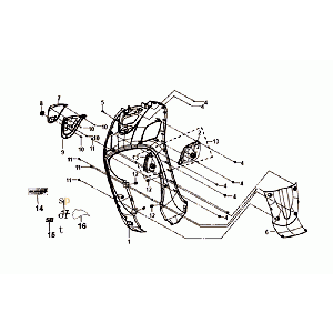 Coperchio anteriore - Indicatori anteriori Sym Fiddle III Matt Black