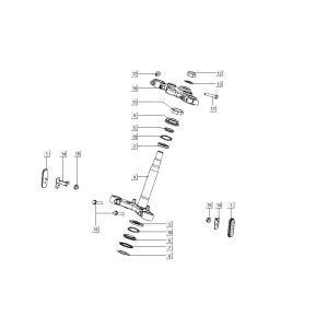 Crown Piece - Cuffie Kymco K-Pipe 4 tempi nero lucido