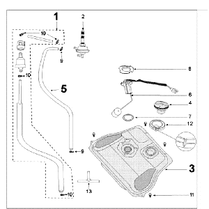 Serbatoio - Stazione di rifornimento - Peugeot Tweet old groen