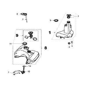 Serbatoio benzina - Peugeot Speedfight 2 50 2-stroke AC Black