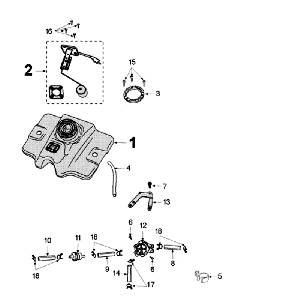 Serbatoio benzina - Pailoli Peugeot Speedfight 3 50 4-stroke AC Blue