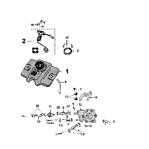 Serbatoio benzina - Peugeot Speedfight 4 50 4-stroke AC Blu/Nero