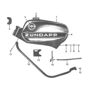 Serbatoio carburante - Rubinetto carburante Zundapp GTS 50 517-39L0