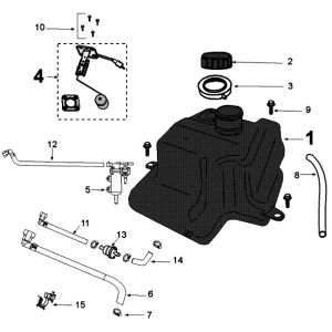 Serbatoio gas - Pompa benzina - Peugeot Kisbee Euro 4