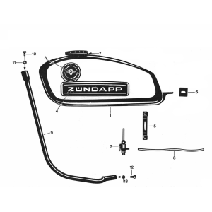 Serbatoio carburante - Rubinetto carburante Zundapp 529 di tutti i tipi