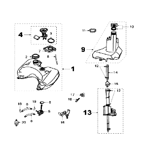 Serbatoio gas - Valvola sottovuoto Speedfight 2 LC argento