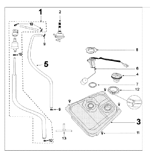 Serbatoio gas - Pompa di benzina - Peugeot Tweet old wit