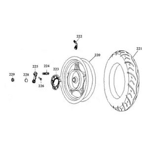Ruota posteriore - Ganasce freno China Grande Retro