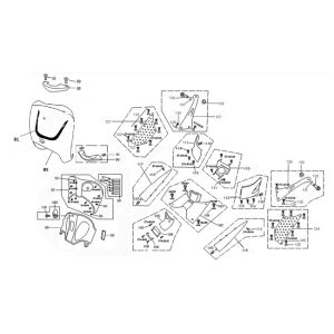 Parti del pannello frontale/cofano China Grande Retro rosa