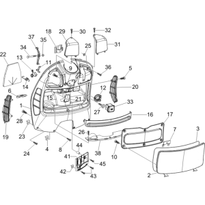Paragambe Vespa GTS 250 ie 2005-2009 (con ABS) nero 94