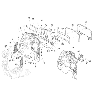 Paragambe Vespa GTS 300 ie 2008-2016 (con e senza ABS) nero 94