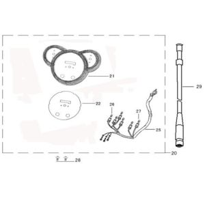 Contachilometri - Cockpit China Joy bianco