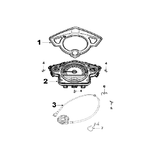 Contachilometri - Cabina di guida Peugeot Speedfight 3 50 2 tempi LC blu