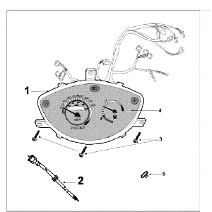 Contachilometri - Cabina di guida Peugeot Tweet vecchio bianco