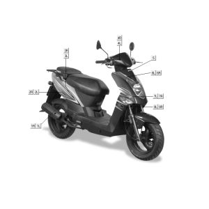 Emblemi - Adesivi - Logo Kymco Agility Fat 12' 4 tempi blu