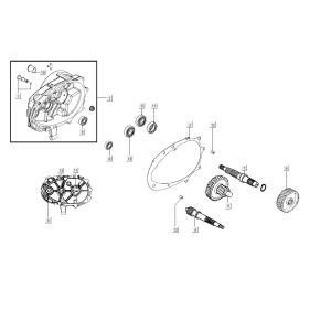 Dentizione - Trasmissione Kymco Super8 Street 50i Euro 4 nero opaco
