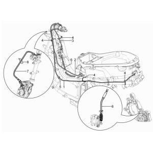 Cavi Freno - Cavo Valvola Serbatoio Piaggio MP3 300 HPE/300 HPE Sport ABS Euro 5 2020-2022