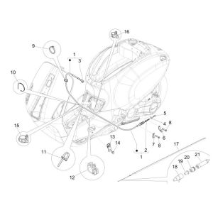 Cavi AC 2 tempi per Vespa Primavera 50