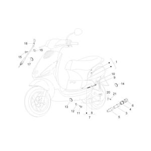 Cavo tachimetro - Cavo freno posteriore Piaggio Zip 2000 2 tempi AC