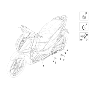 Cavo freno posteriore Piaggio Liberty 50 4 tempi AC IGET 3V Euro 5