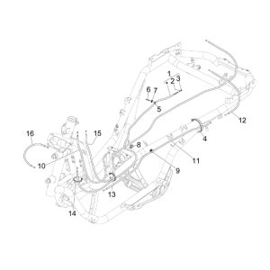 Cavi freno - Cavo valvola serbatoio Piaggio MP3 300 LT Sport 2009-2014