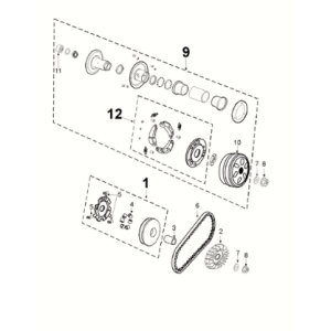 Transmission Peugeot Django 125 EFI E5 2021-2022