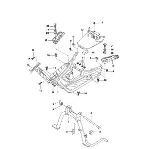 Pedana - cavalletto centrale a 2 tempi per Yamaha Bw