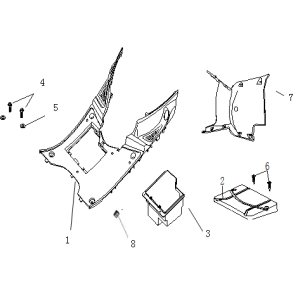Pedana China Ape 50 marrone